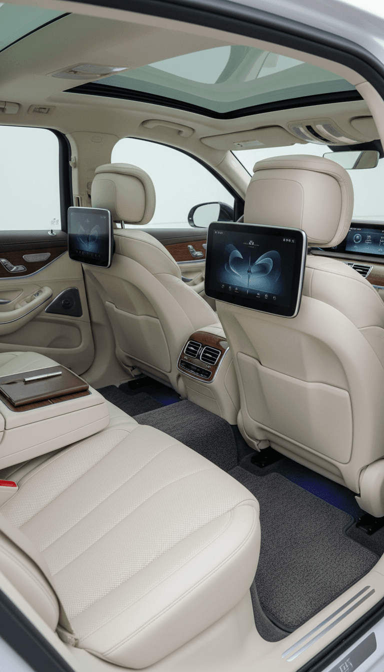 Clean and comfortable interior of transportation vehicle